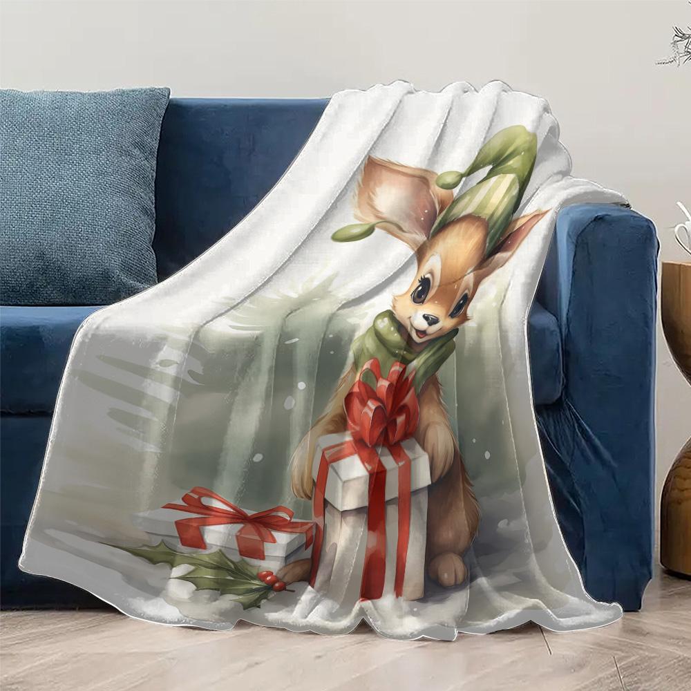 Tuniu Cute Watercolor Bear Fleece Blanket for Kids Teens Adults Soft Warm Throw Sofa Bed Gift Idea