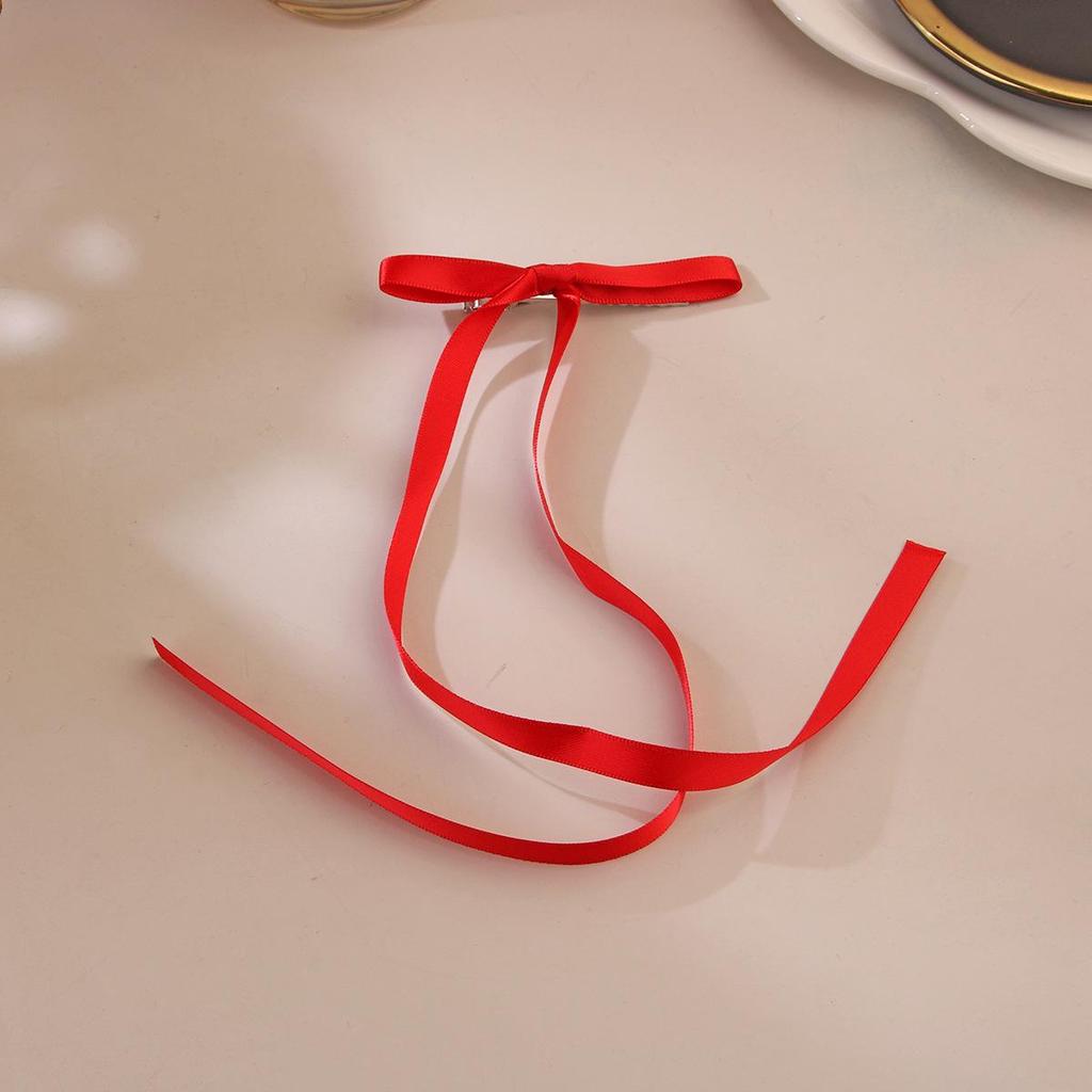 Ballet Style 4cm Bow Duckbill Hair Clip - Sweet Ribbon Hair Accessory