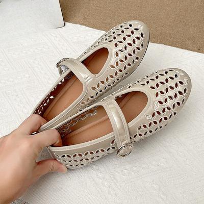 Scarpe Mary Jane Vuote da Donna Estate 2025 Nuove Sandali Piatti con Cinturino Retro