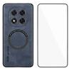 WANLONFENG YBP Series For Xiaomi Redmi Note 14 Pro+ 5G Magnetic Case with Tempered Glass Film PU+TPU Phone Cover Precise Cutouts