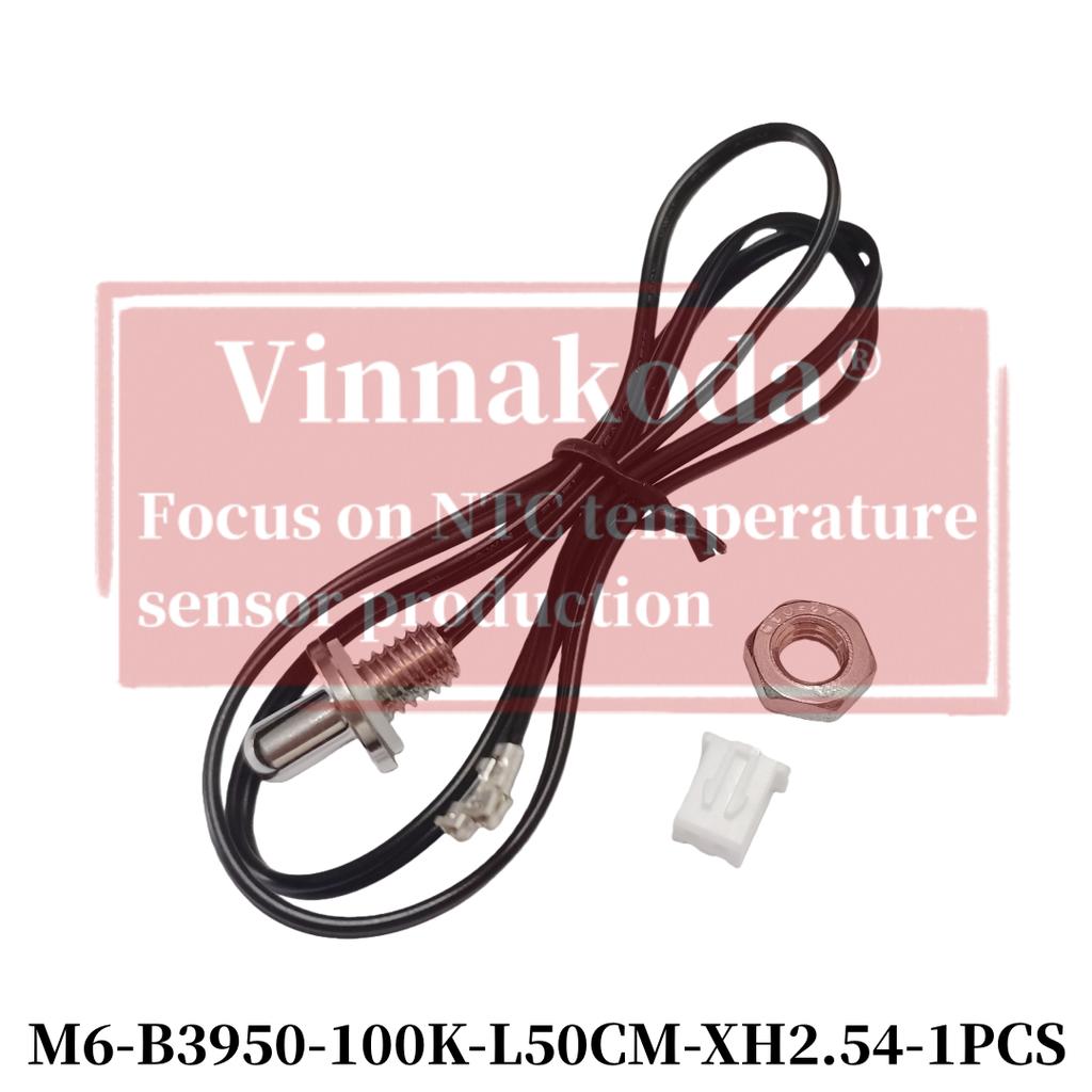 B3950 10K 50K 100K 1% NTC thermistor waterproof temperature sensor M6 threaded stainless steel L500MM