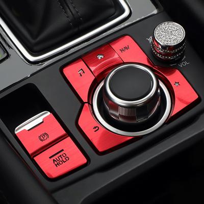 7PCS Alumínio Freio de Estacionamento Eletrônico Cobertura Botão Estacionamento Automático para CX-5 Mazda3 AXELA MAZDA6 ATENZA CX-3 CX-4 CAR STYING