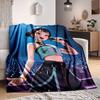 1pc Huntrix Flannel Blanket [Cozy Throw Blanket] For Sofa, Bed, Travel, Camping, Livingroom, Office, Couch, Chair, And Bed