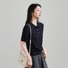 SOFSIL Women's Polo Ribbed Knit Short Sleeve Top