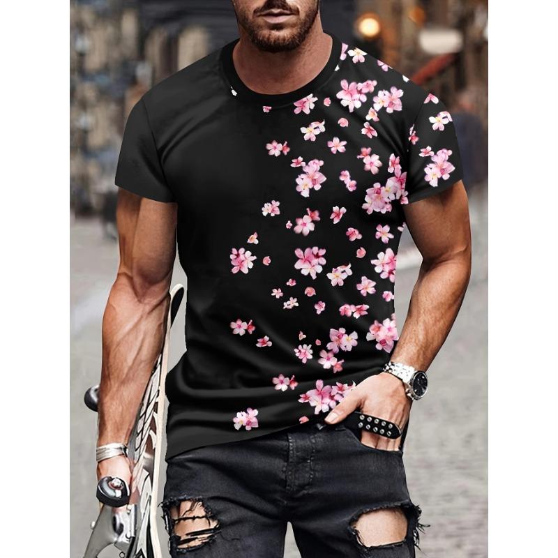 Fashion Contrast Color Star Star Graphic Pattern Crew Neck And Short Sleeve