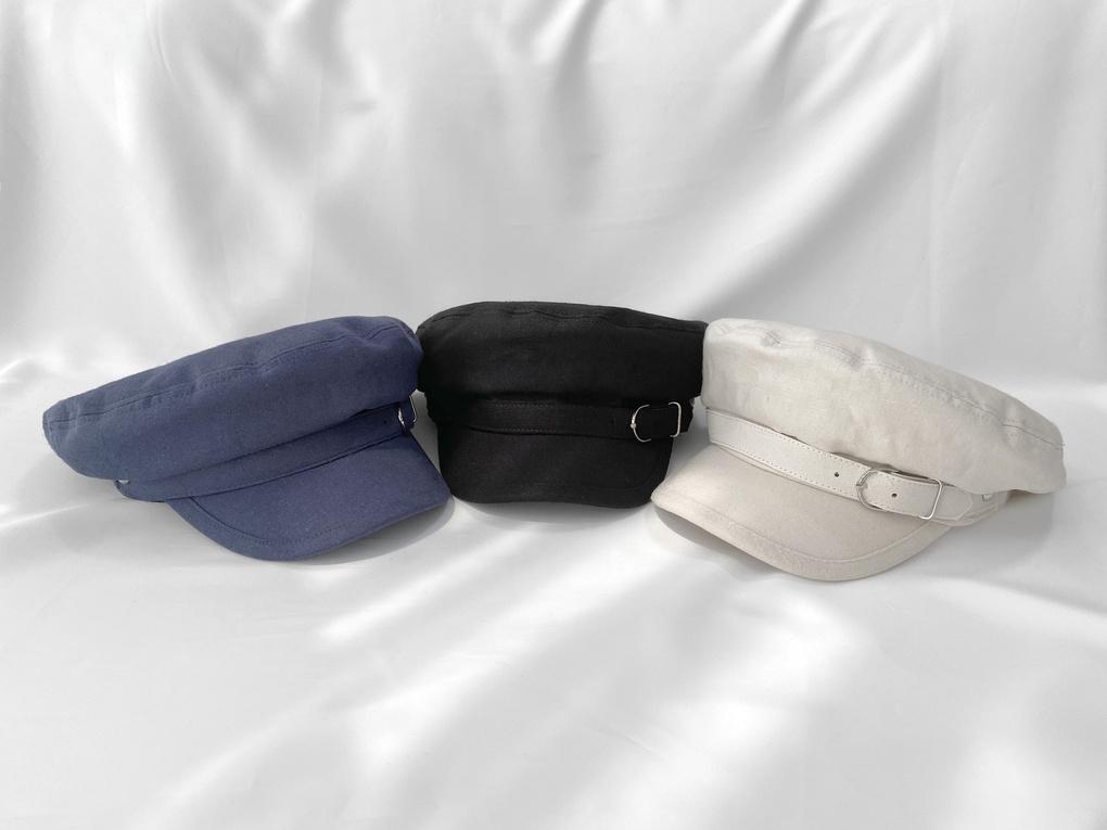 Women's Fall/Winter Linen Belt Sailor Hunting Cap Bread Hat