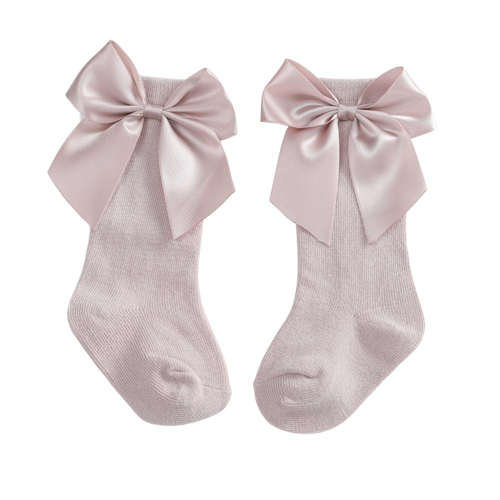 Newborn Baby Girls Socks Kids Socks Toddlers Big Bow Knee High Long Soft Cotton Lace Socks Children Socks 0-3Y