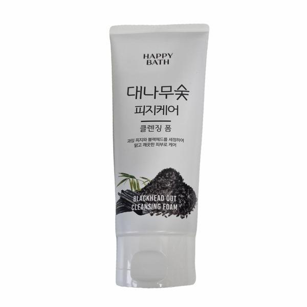 HAPPY BATH Bamboo Charcoal Sebum-Absorbing Cleansing Foam Face Wash (WDC730B)
