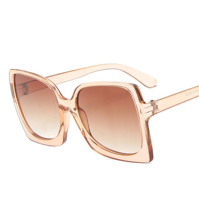 Fashion Oversize Square Sunglasses For Women Big Frame Luxury Brand Black Vintage Gradient Shades