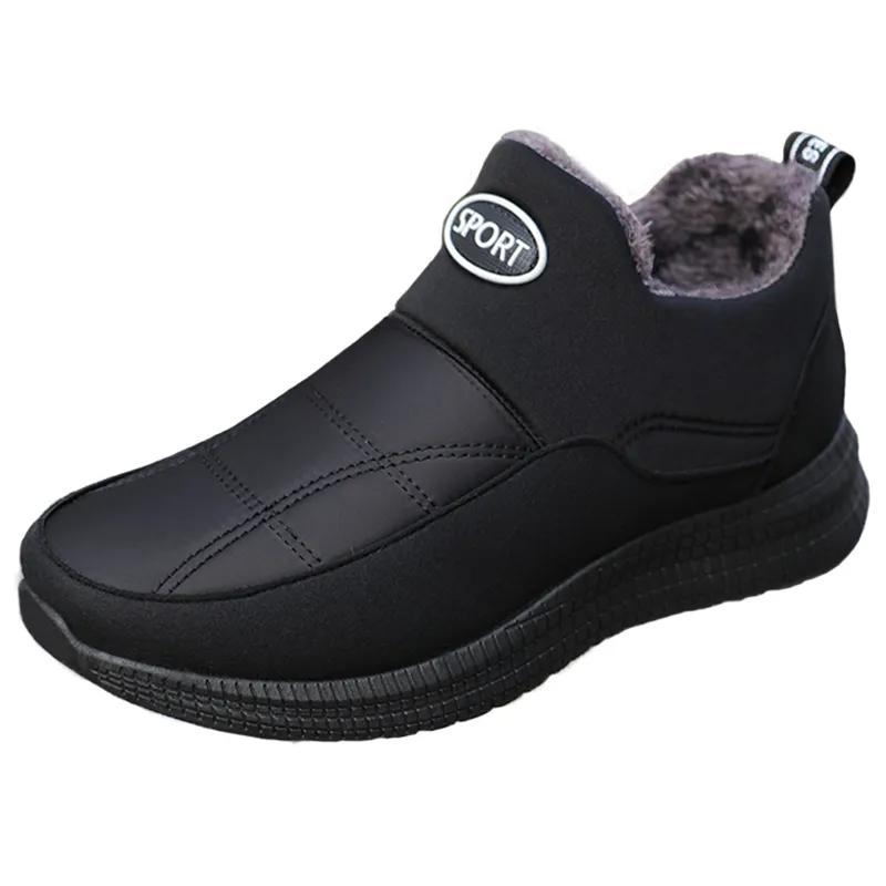 fashion Shoes For Men Waterproof Winter Snow Boots Men's Sneakers Lightweight Men's Work Shoes Plus Size Slip On Ankle Boots Footwear