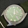 SEIKO 5 AUTOMATIC 6319A JAPAN MENS VINTAGE GREEN COLOR DIAL WATCH a701544-5 R206b-a701544