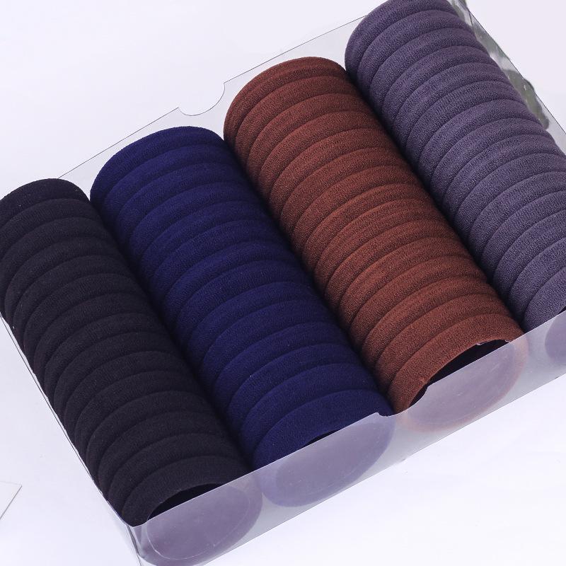 Women's Black Elastic Hair Tie - Korean Style Leather Headband