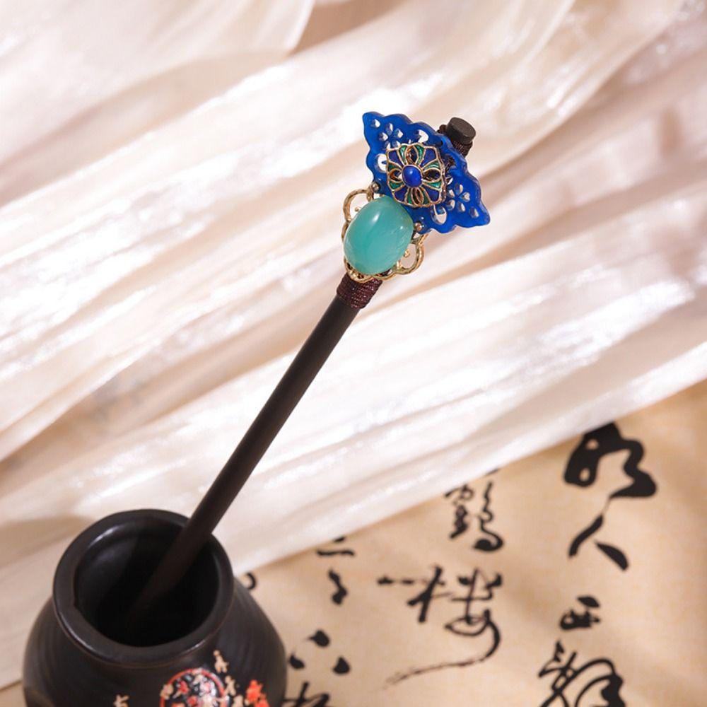Ancient Style Wooden Hairpins Chinese Hair Stick Pins Decorative Flower Hair Sticks  for Hanfu