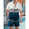 Sommer-Strandparty Herren Freizeithemd Outdoor-Sport Herrenshorts Herren Hawaii-Kurzarmhemd und Strandshorts Set