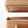 MUJI Stackable Rattan Rectangular Basket - Medium V Approx. W35 X D36 X H16cm 18021833 Basket