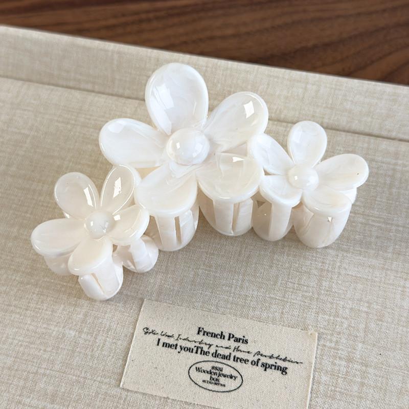 Smudge Textured Hair Clip Women's High-end Sense Wavy Flowers Shark Clips Versatile Hair Accessories