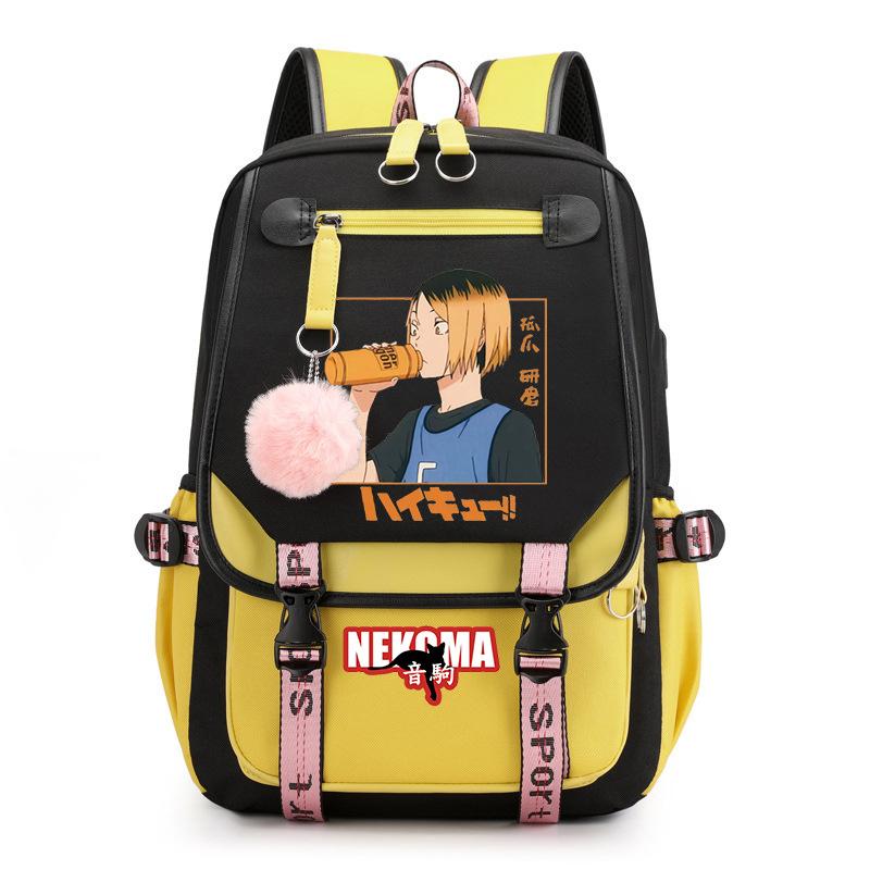 Anime volleyball teenager peripheral printing middle school student schoolbag outdoor large-capacity backpack