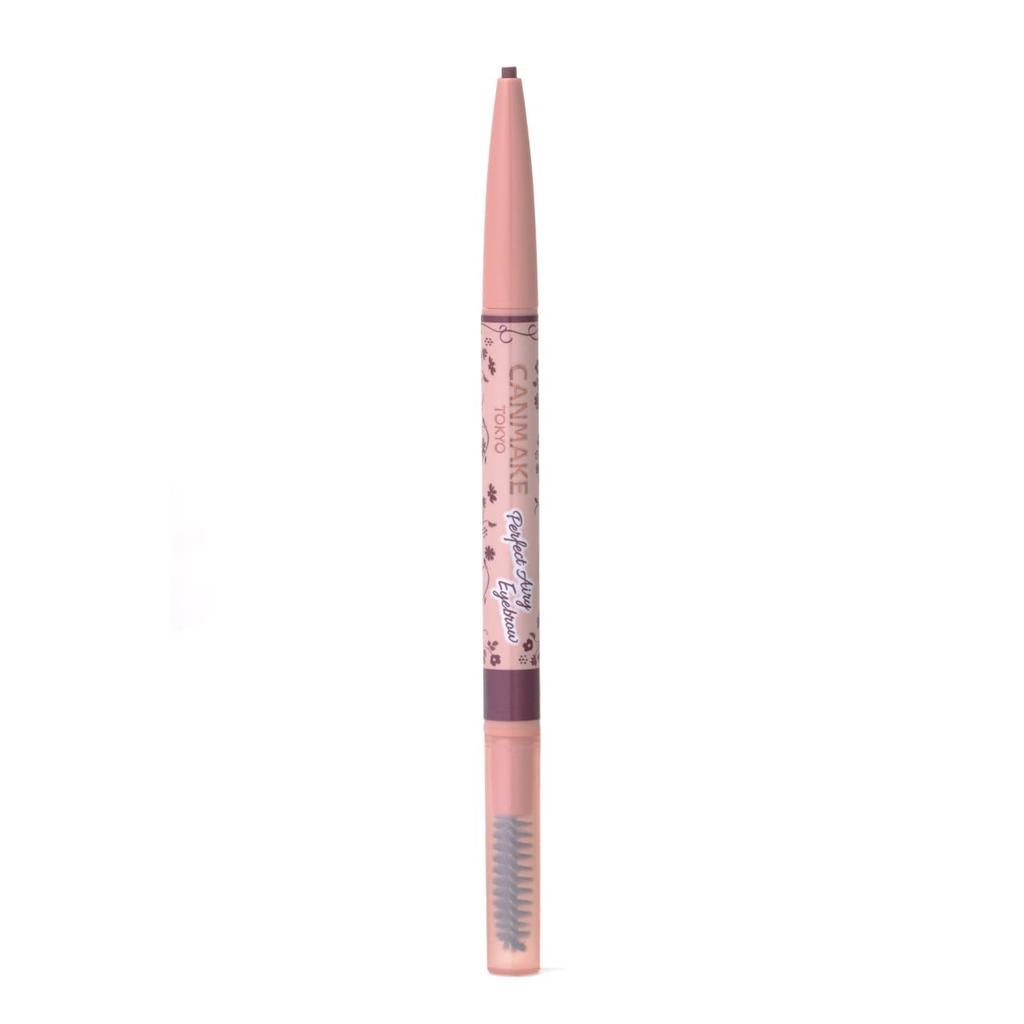 Canmake Perfect Airy Eyebrow 05 Grape Brown, with brush, retractable, oval tip, 1 piece (x 1)