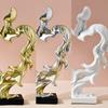 Home Decor Nordic Style Couple Statue Abstract Heart Shape Resin Figurines Romantic Lovers Sculpture Valentine's Day