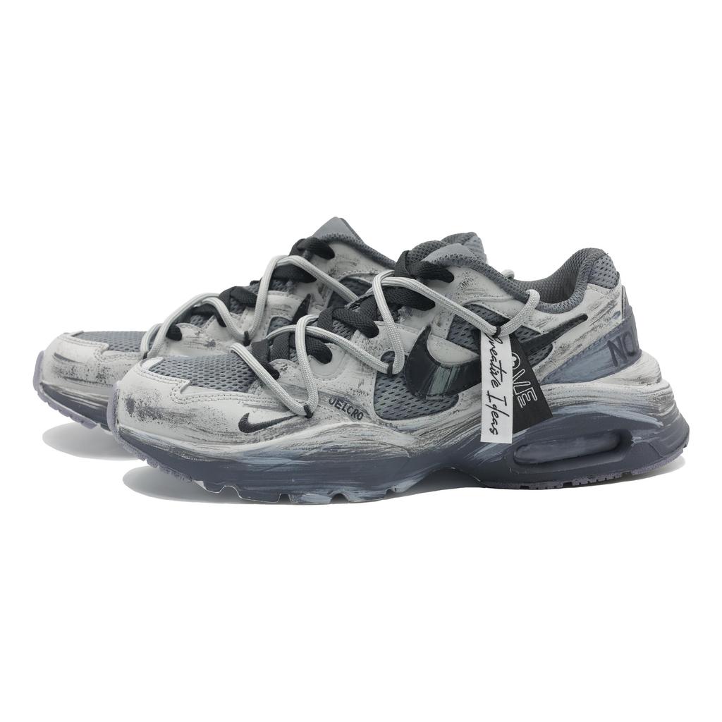 Nike Air Max Fusion Cushioning Slip Resistant Abrasion Resistant Low top Running Shoes Women's Gray Black CJ1671-105(Team292- )