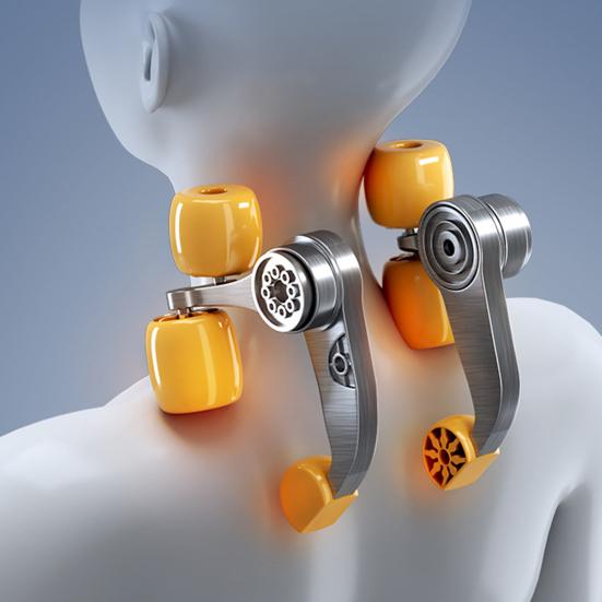 8D Neck And Shoulder Massager with Heat Shiatsu Deep Tissue Kneading Rechargeable Cervical Massager for Muscle Pain Relief Portable Massage Pad