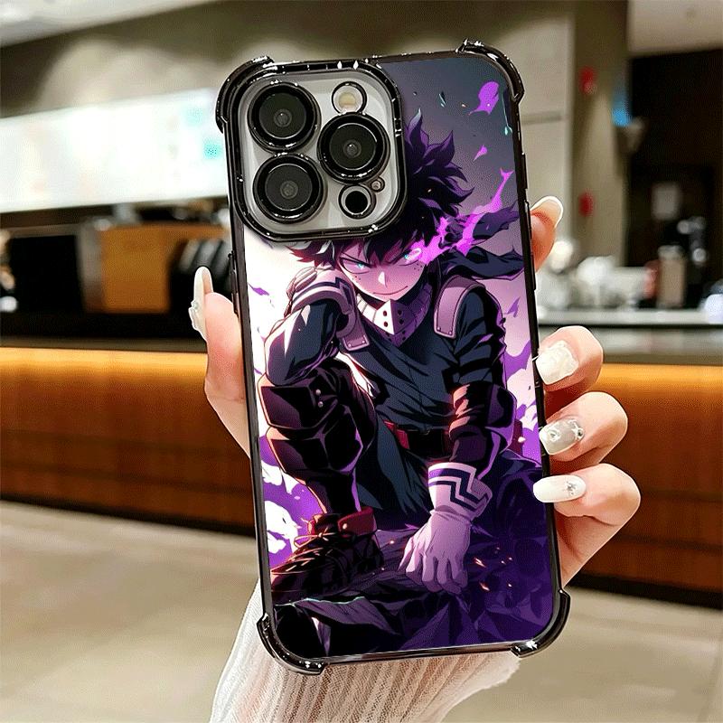 MHA My Hero Midoriya Izuku Deku Weiche Handyhülle Für iPhone 15 16 17 Air 14 Pro Max 16E Plus 13 12 Mini Galvanisiert Anti-Fall Fundas