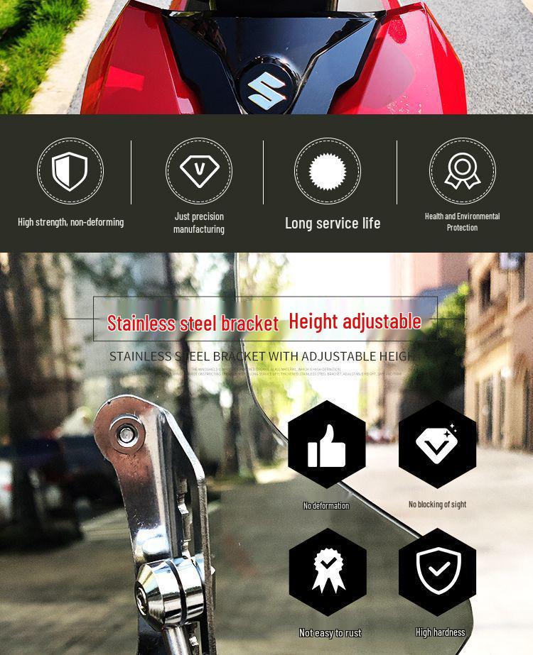 E5G Suitable for Suzuki UY125 Motorcycle Scooter Windshield Glass Front Shield