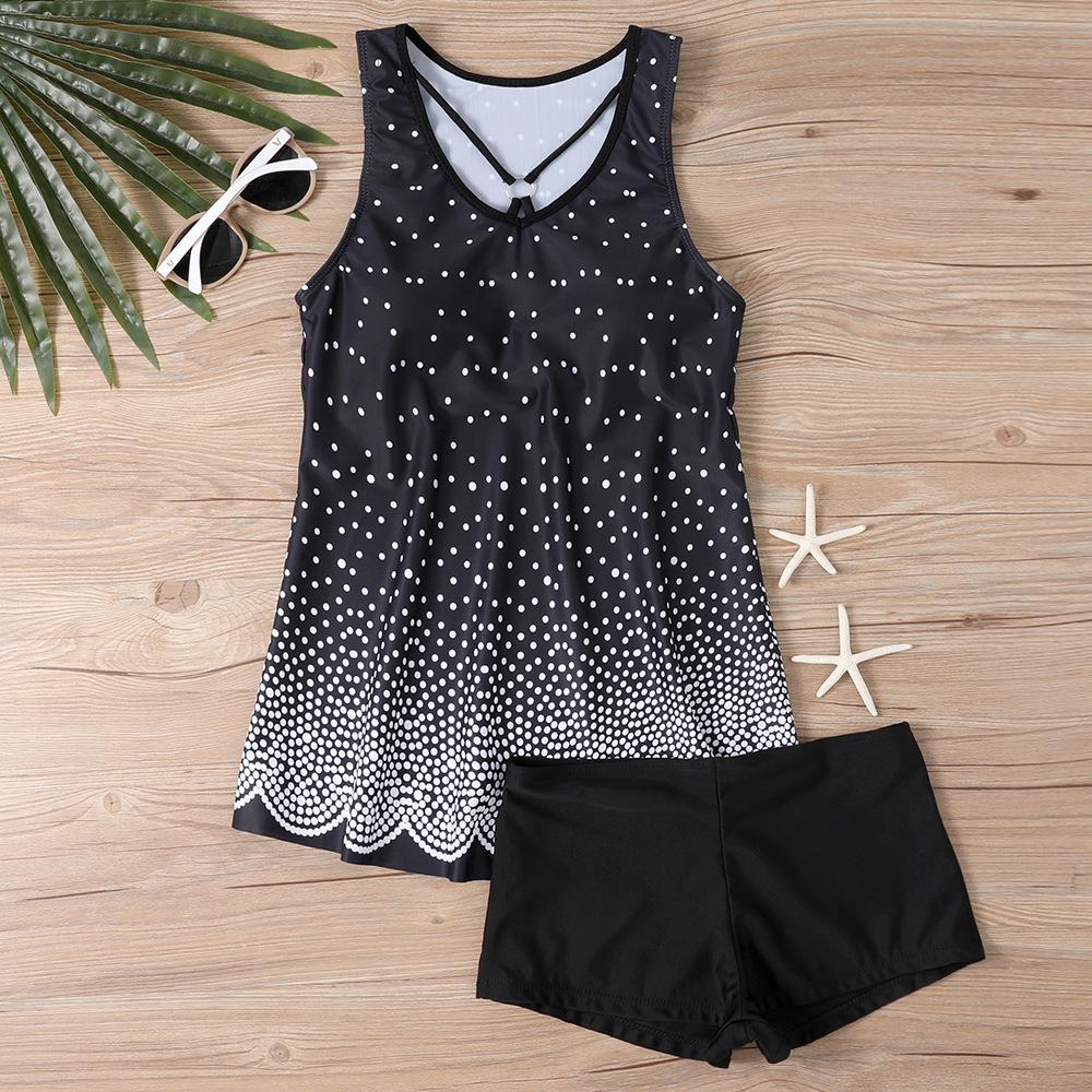 Women's Halter Complex Patterns Print Bikini Tankini Swimsuit