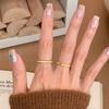 Unique medieval brushed zircon bamboo ring niche temperament ring light luxury exquisite index finger ring tide