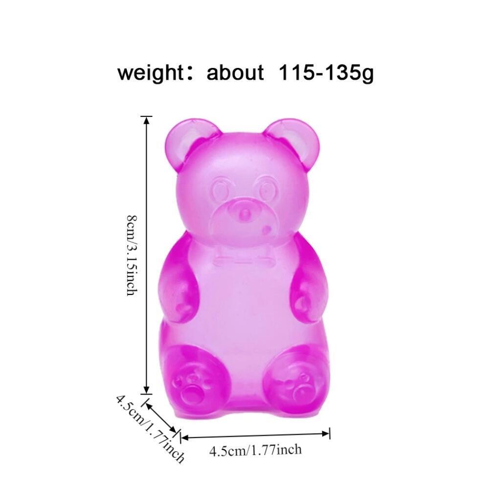 Squishy Cute Bear Maltose Squeeze Toy NeeDoh Stress Relief Fidget Colorful Sensory Toys Boxed Soft Slow-Rebound Squishies for Adults Gifts