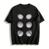 Vintage Sonnenbrillen Print Lässiges Oberteil Trendiges Muster Rundhalsausschnitt Pullover Unisex Lockere Passform T-Shirt Reines Baumwoll-T-Shirt