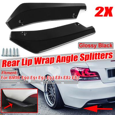 Paire Lèvre de Pare-chocs Arrière Angle de Wrap Diffuseur Séparateur Canard Pour BMW X5 X7 E46 E91 E90 E93 E81 E82 E87 E60 E65 Remarquer la Taille