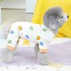 2023 New Dog Clothes Spring and Summer Simple Cute Pet Dog Clothing Orange Dinosaur Home Clothes