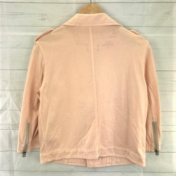Ron Herman Cotton 3/4 Sleeve Double Riders Jacket Military Style Blouson Outer Men's S Pink(USED)