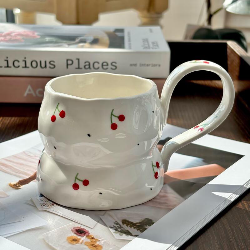 

Shang Qi Cherry Blossom Handmade Ceramic Coffee Mugs (Set of 2)