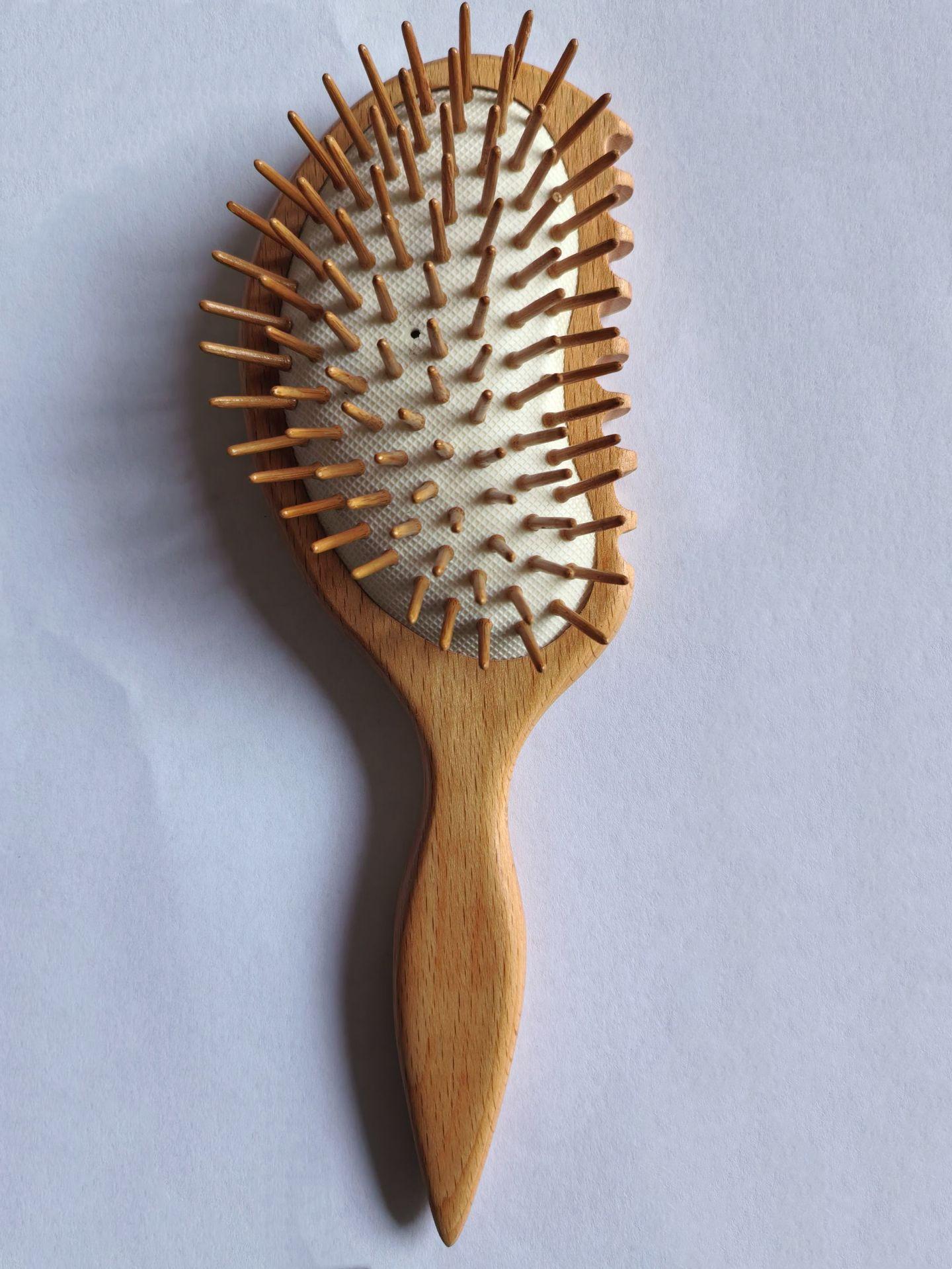 Bamboo Wooden Curl Defining Brush Curly Hair Brush for Detangling, Shaping and Defining Curls for Women and Men Wet & Dry Hair
