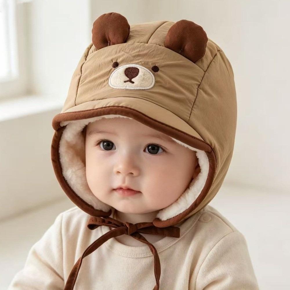 Thickened Children Winter Hat Plush Animal Newborn Beanie New Pullover Cap For Boys
