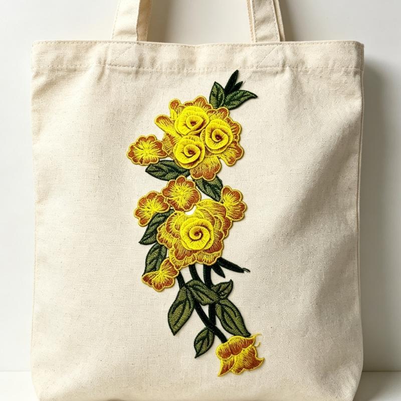 Flower Embroidery Iron On Patches Water Dissolvable Clothing Appliques For Garment Cheongsam Decoration Sewing Project