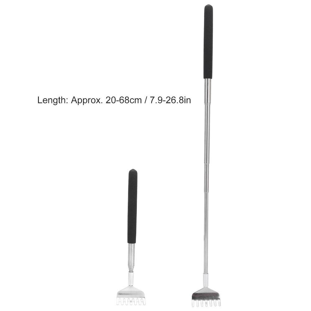 2Pcs Long Handle Back Scratcher Stainless Steel Portable Scratcher Telescopic Scratcher  Daily Use