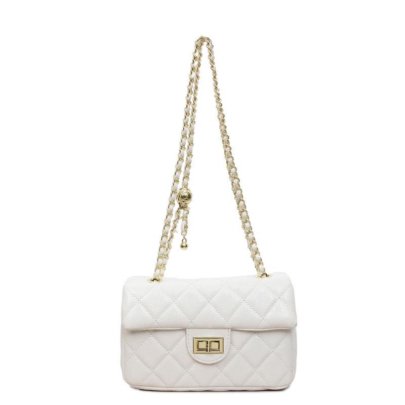 IELGY Ladies Messenger Bag Fashionable All-Match Diamond Chain Spring Summer One-Shoulder Underarm Small Square Bag