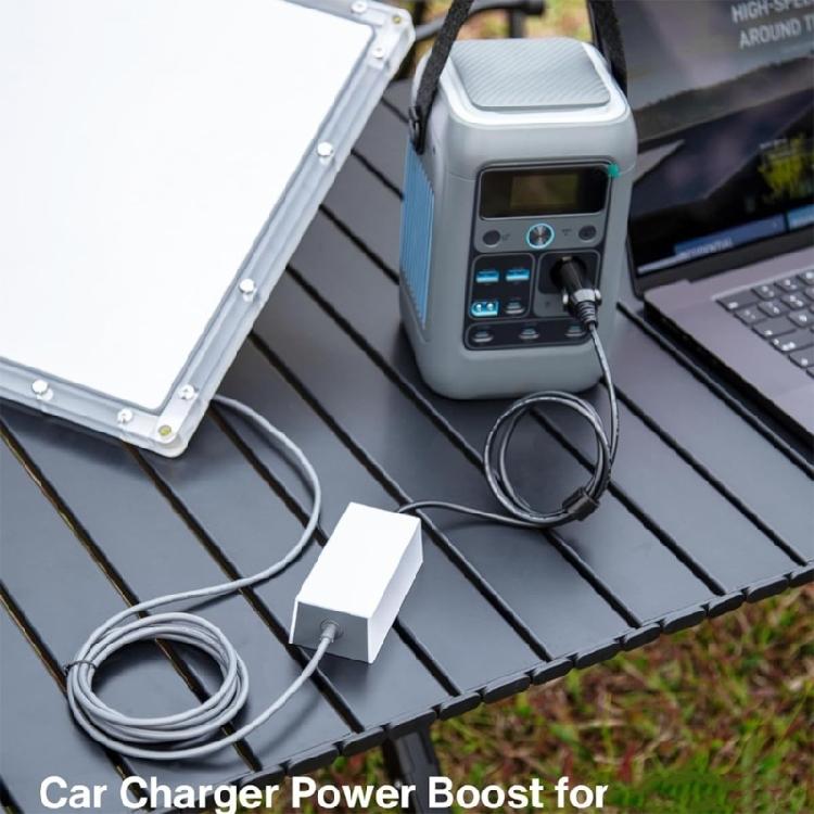 Vehicle Socket Power Adapter for Star Mini with 36V 60W DC5.5X2.1Mm Output, USB C PD45W, USB-A 3.0, Build-In Digital Display and Attached Cable