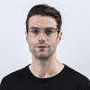 JanaM Square Frame Myopia Glasses: Trendy Metal Optical Eyewear for Men & Women, Slim Steel Design for Larger Faces