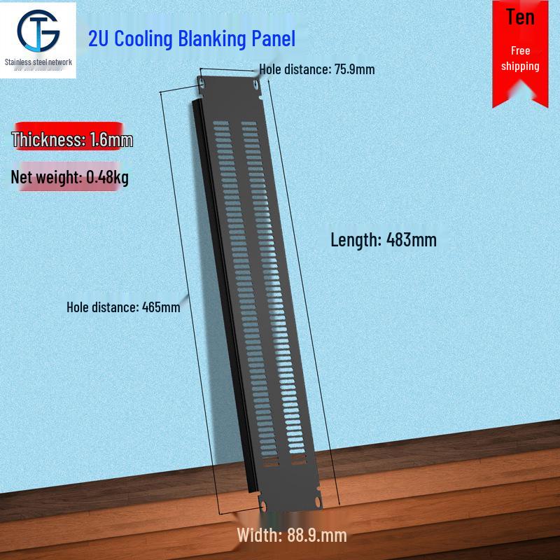 19-inch Black Rack Mount Blank Panel with White Back - Available In 1U, 2U, 3U, 4U, and 6U Sizes.