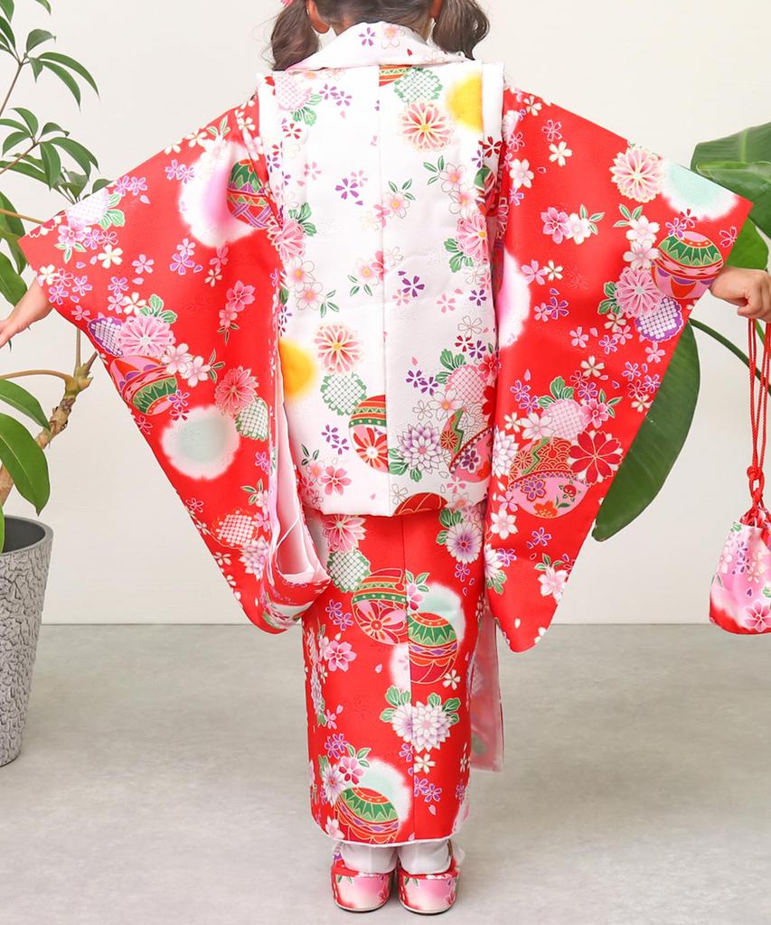 Kimono Set for Gorgeous D [KYOETSU] [Outlet Item] [Kyoetsu] Shichi-Go-San 3-Year-Old Girls, ((05)D1-C1)