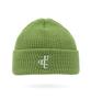 Eondeokeonteulol Winter Short Beanie Ribbed Knit Logo Embroidery Unisex Beanie Hat Beanie / Original Script / Green