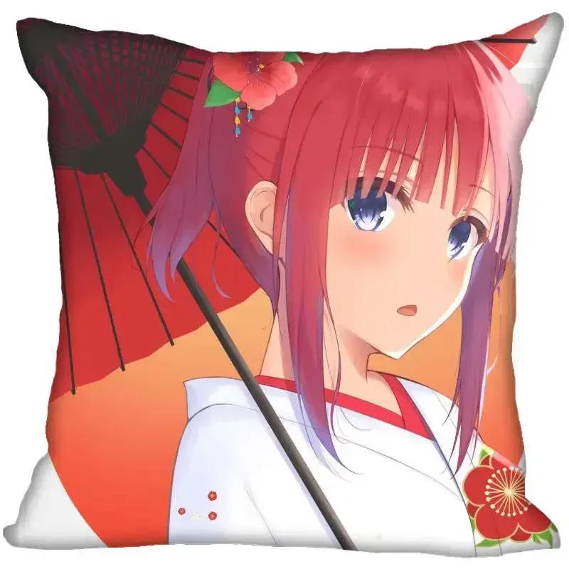 Anime Girl Nino Nakano Pillow Case High Quality Satin Fabric Pillowcase Decorative Pillow Cover Wedding Decorative