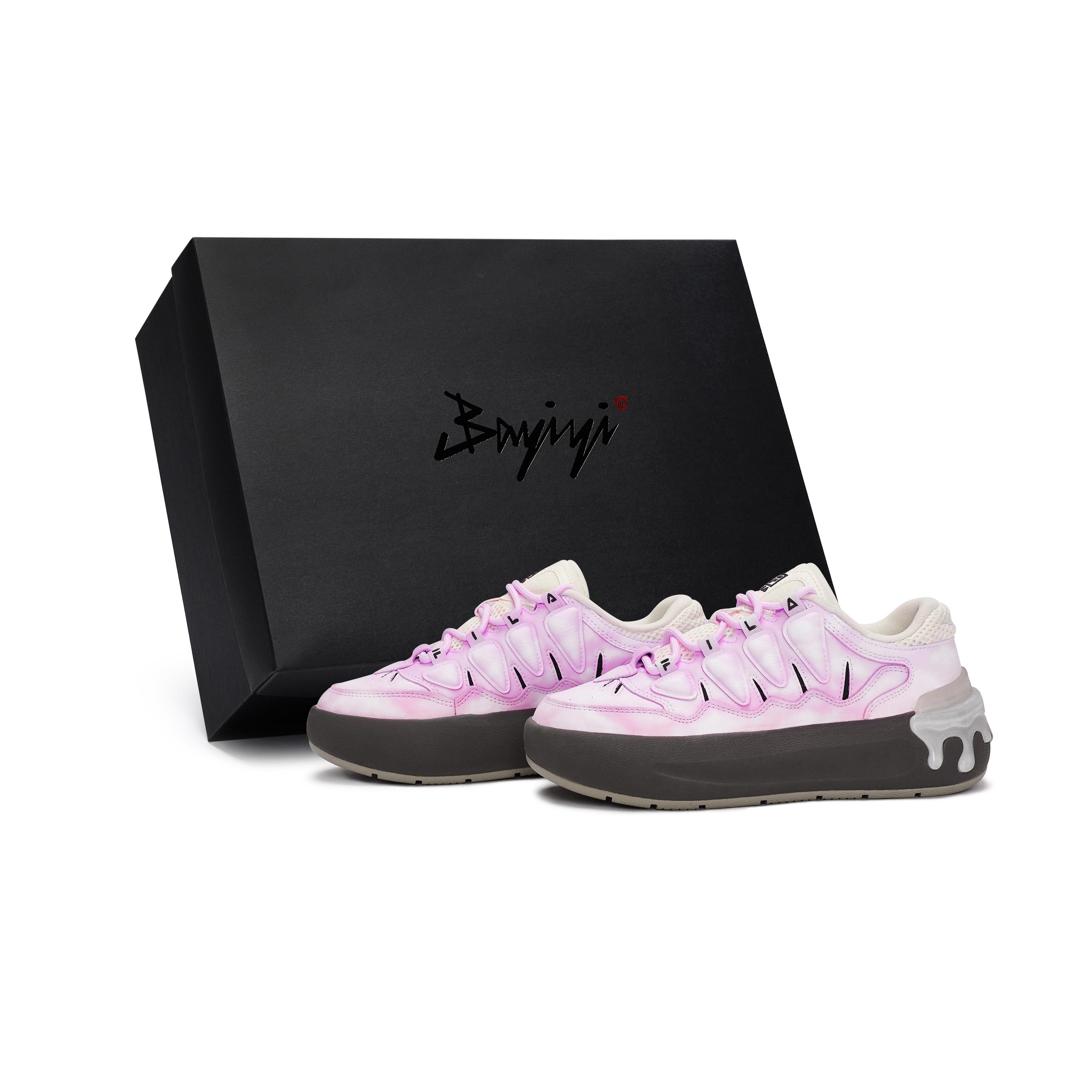 FILA CARROT 2 Skateboard Shoes Women s Low top White/Brown/Purple/Pink F12W431212FPB(Team80SBOX) 38