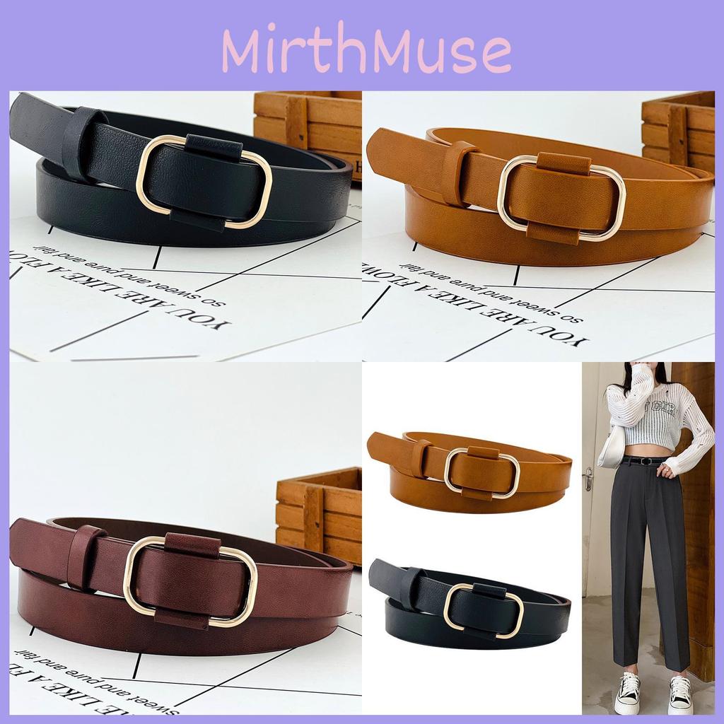 Leather Belt Girl Minimalist Decorative No Hole Adjustment Design Modern Elegant