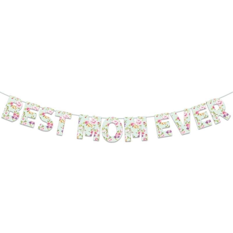 Happy Mother's Day Flag Mothers Day Party Decoration Bunting for Women Happy Mother's Day Celebration Flag Supplies