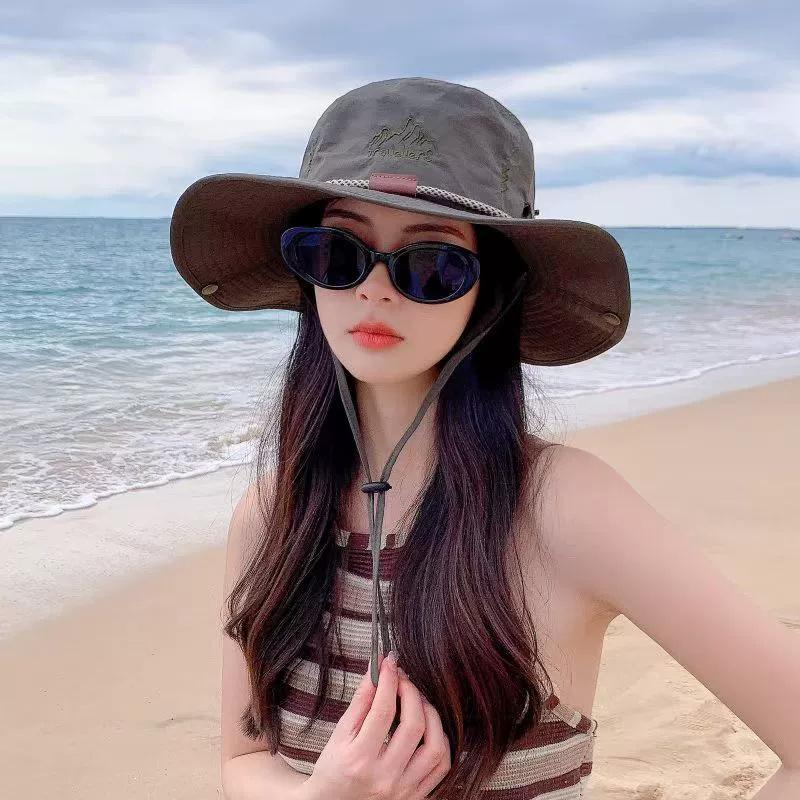 Summer Bucket Hat Men Women Outdoor Fishing Camping Hiking Hats Breathable Anti Uv Windproof Sun Hat
